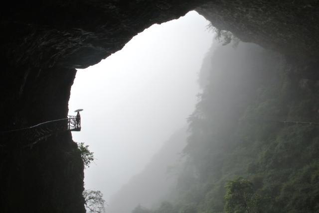 烟雨金佛山 吸引众多游客冒雨游览