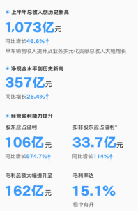吉利汽车2024年上半年营收首破千亿